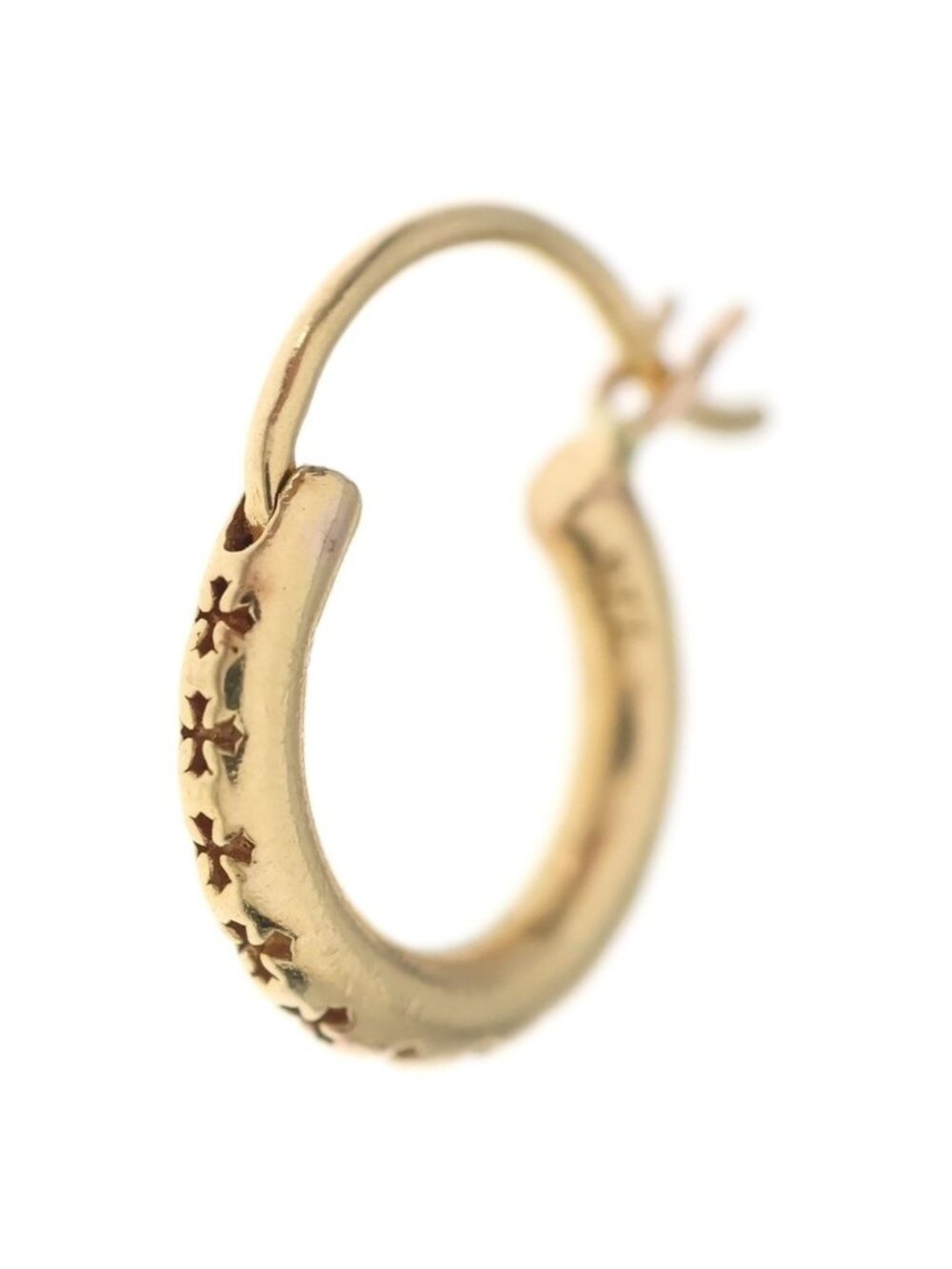 Chrome Hearts 22k Hoop Tfl Small Tfl Earrings Gold